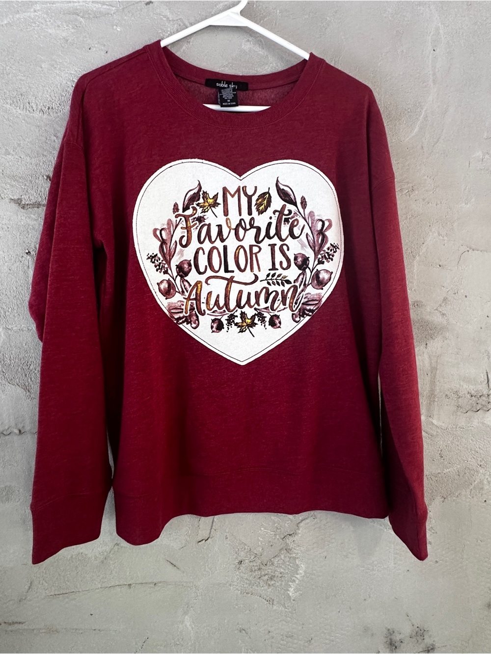 🍂 Sable Sky Autumn Graphic Sweatshirt Women’s M NWT